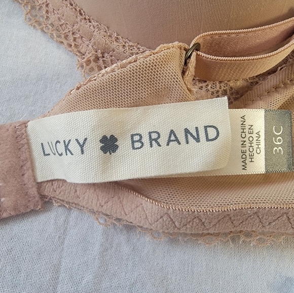 LUCKY BRAND NUDE BRAS 36 C BRAND NEW WO TAGS - Picture 3 of 5